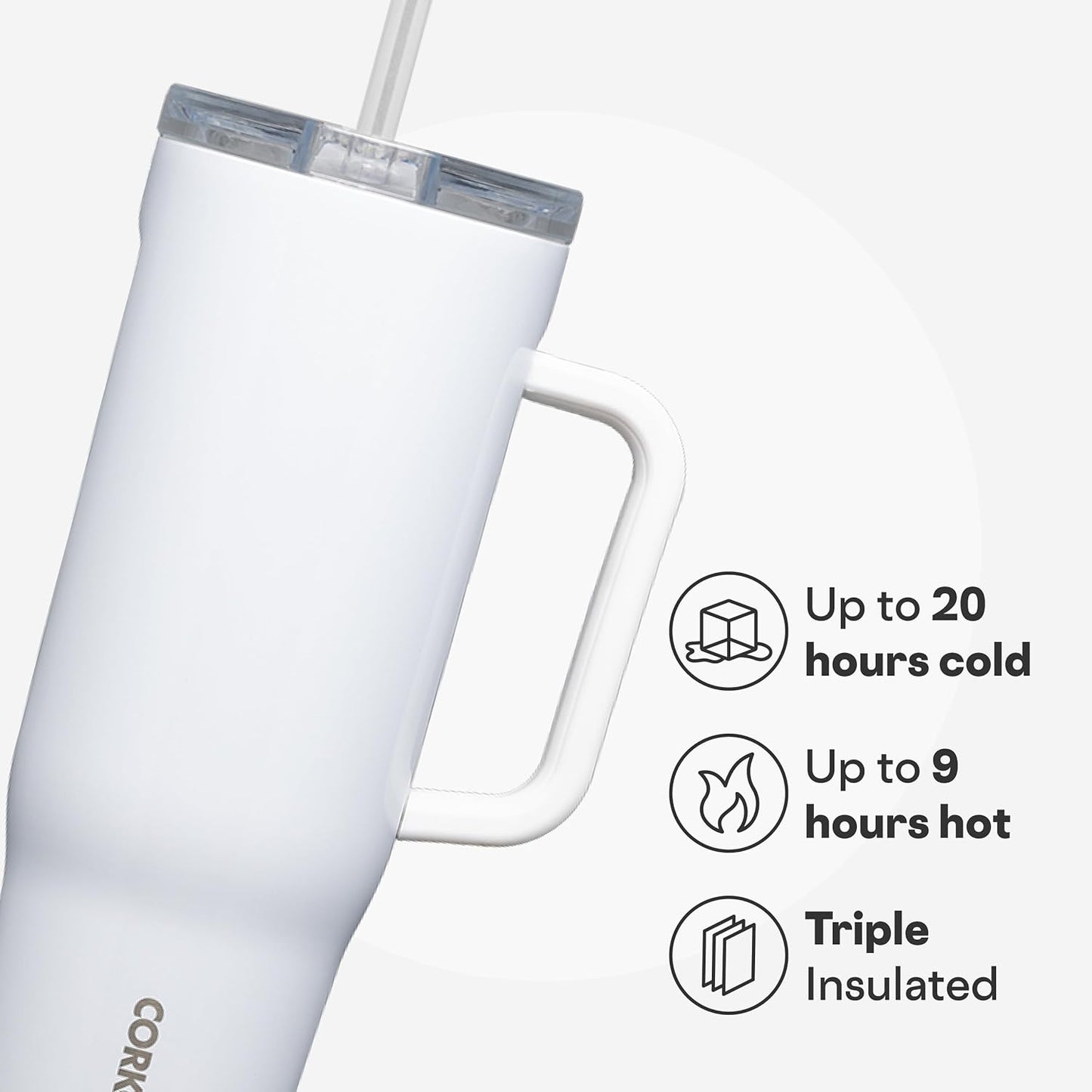 Cruiser Insulated Tumbler - Keeps Drinks Cold 20 Hours - Triple-Insulated Stainless Steel - Spill-Proof Lid - Summer Drinkware Gift - Keeps Drinks Ice Cold - 40 oz - Gloss Powder Blue