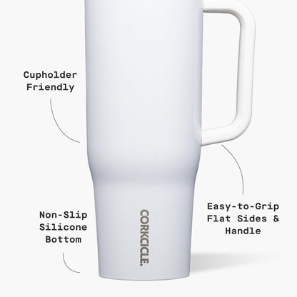 Cruiser Insulated Tumbler - Keeps Drinks Cold 20 Hours - Triple-Insulated Stainless Steel - Spill-Proof Lid - Summer Drinkware Gift - Keeps Drinks Ice Cold - 40 oz - Gloss Powder Blue