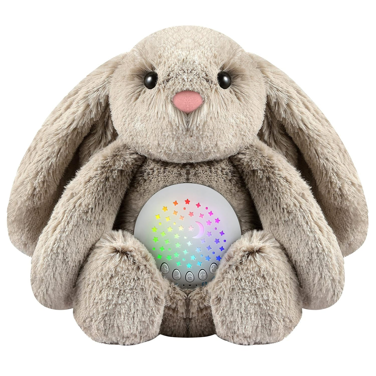 A13 White Noise Machine & Baby Sleep Soother with 15 Soothing Sounds & Projector Night Light Music Box, Cry Sensor, Rechargeable, Portable for Newborns, Toddlers, Attaches to Crib