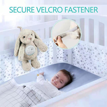 A13 White Noise Machine & Baby Sleep Soother with 15 Soothing Sounds & Projector Night Light Music Box, Cry Sensor, Rechargeable, Portable for Newborns, Toddlers, Attaches to Crib