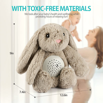 A13 White Noise Machine & Baby Sleep Soother with 15 Soothing Sounds & Projector Night Light Music Box, Cry Sensor, Rechargeable, Portable for Newborns, Toddlers, Attaches to Crib