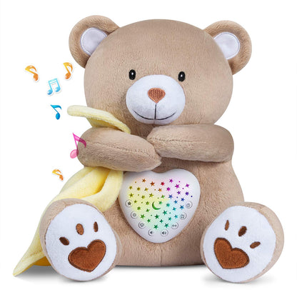 A13 White Noise Machine & Baby Sleep Soother with 15 Soothing Sounds & Projector Night Light Music Box, Cry Sensor, Rechargeable, Portable for Newborns, Toddlers, Attaches to Crib