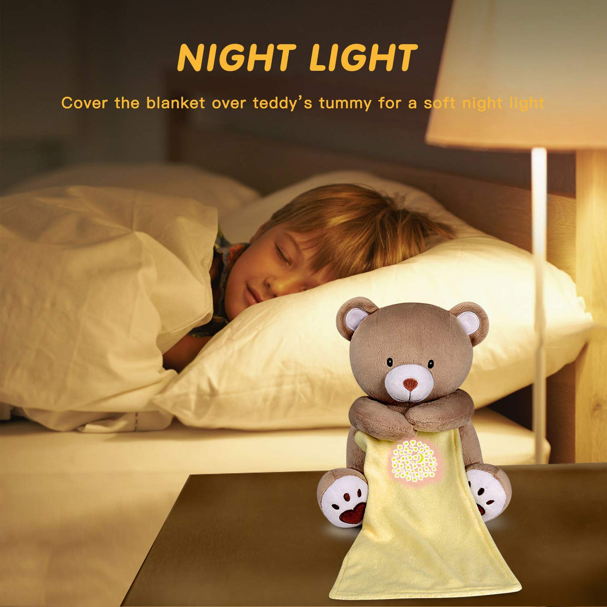 A13 White Noise Machine & Baby Sleep Soother with 15 Soothing Sounds & Projector Night Light Music Box, Cry Sensor, Rechargeable, Portable for Newborns, Toddlers, Attaches to Crib