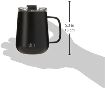 Voyager Signature Mug | Travel Coffee Tumbler with 360° Lid and Handle | Ceramic-Lined Insulated Stainless Steel Iced Cold Brew Cup | 12oz, Blush
