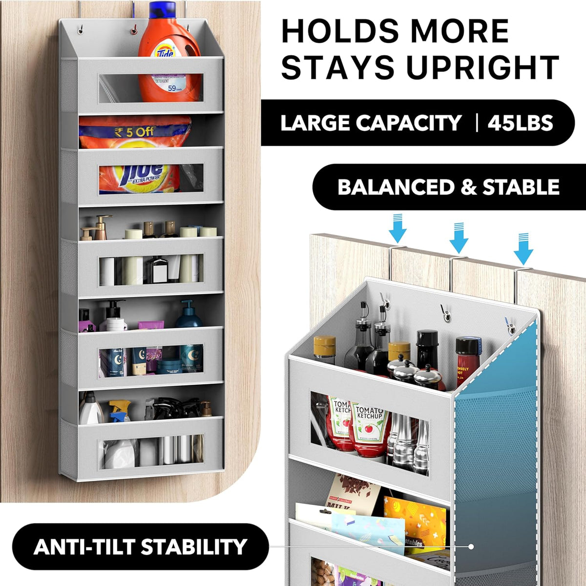 Extra Large Heavy Duty 10 Pockets Over the Door Organizer
