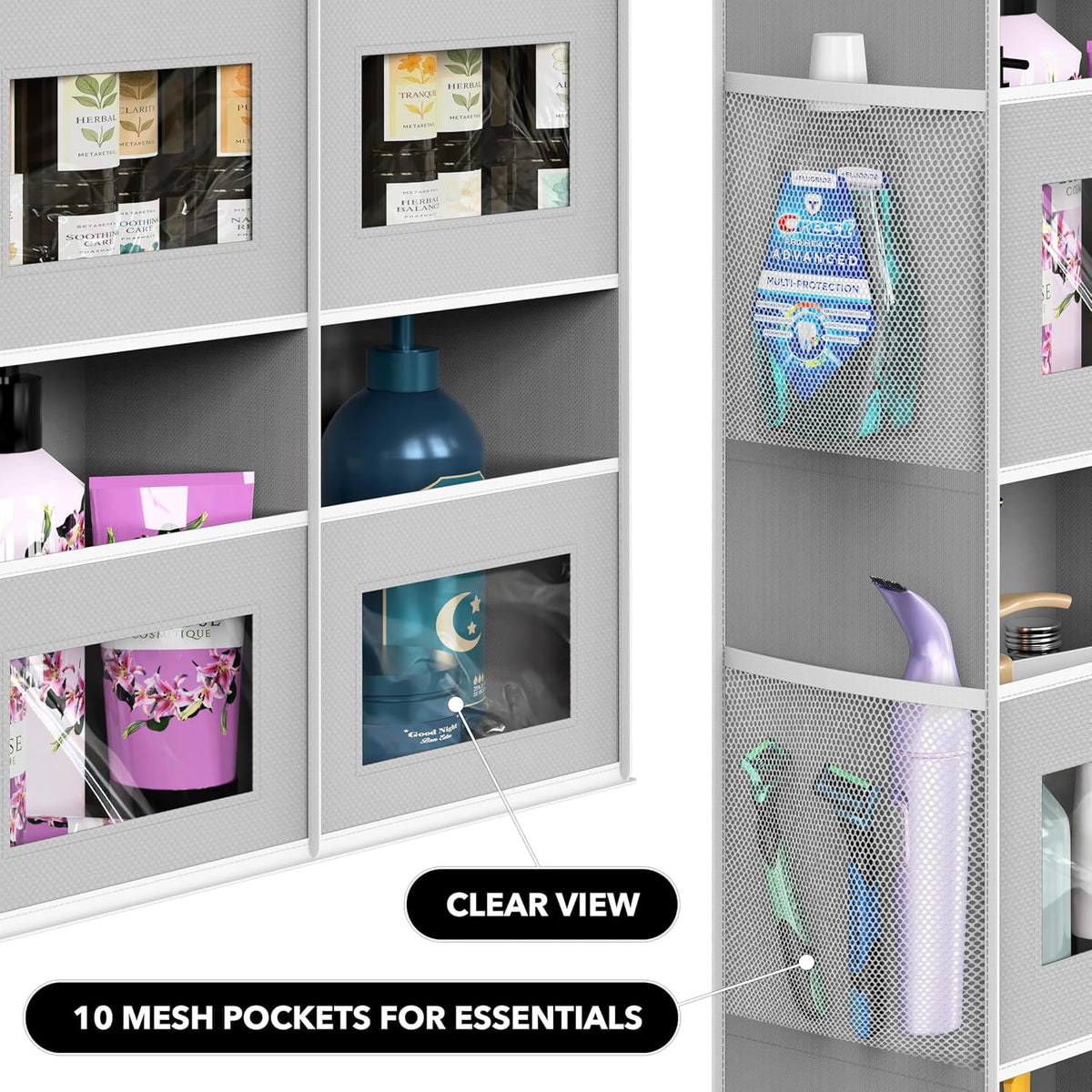 Extra Large Heavy Duty 10 Pockets Over the Door Organizer