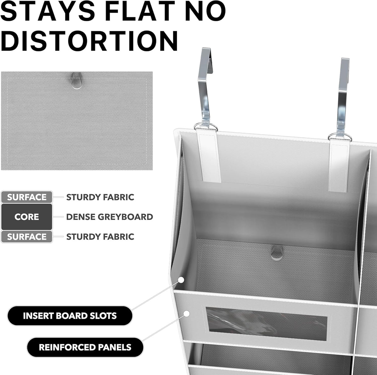 Extra Large Heavy Duty 10 Pockets Over the Door Organizer