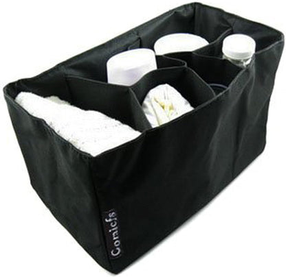 Baby Diaper Bag Insert Organizer (Dimensions: 12 X 6.4 X 8 Inch, Black)