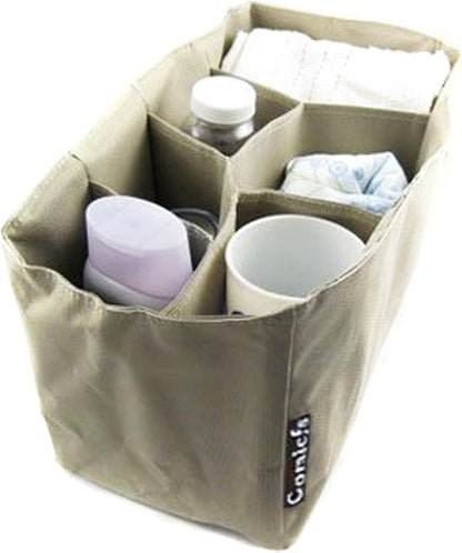 Baby Diaper Bag Insert Organizer (Dimensions: 12 X 6.4 X 8 Inch, Black)