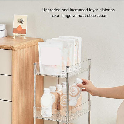 Transparent Large Rectangular Storage Rack, Multifunctional Baby Changing Table Cart, Mobile Shopping Cart Diaper Storage Box for Storage Like Baby Clothes, Baby Wipes