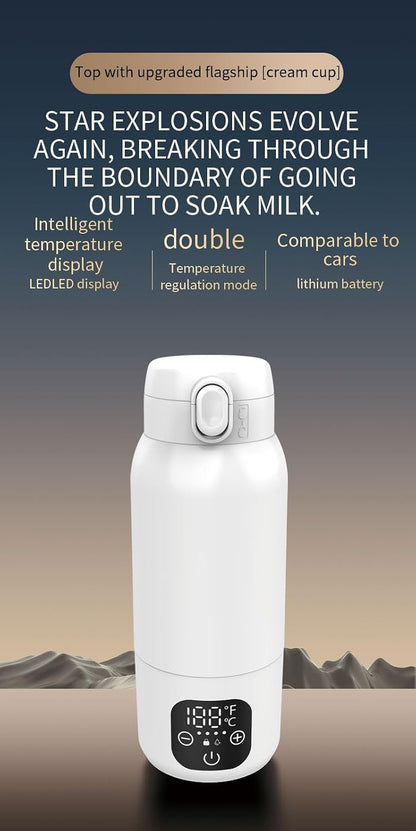 Portable Bottle Warmer for Travel, Milk Warmer for Baby with Fast Heating