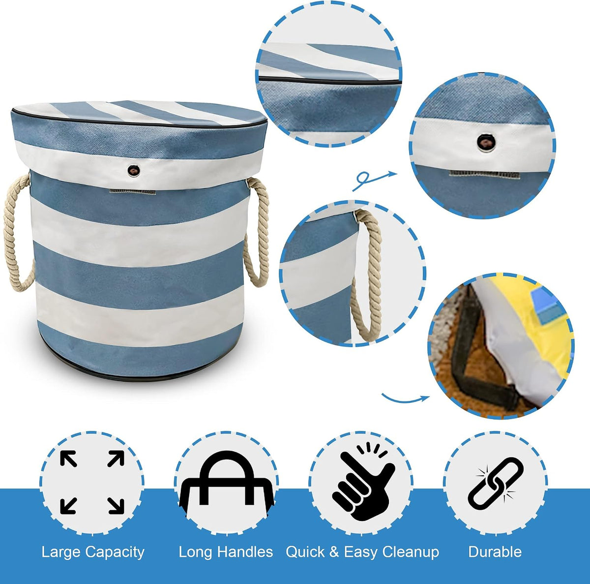 Toy Organizer with Playmat and Mesh Bags for Kids - Storage Bin for Boys & Girls Playroom - Container with Mat for Toddler Toys