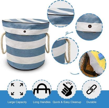 Toy Organizer with Playmat and Mesh Bags for Kids - Storage Bin for Boys & Girls Playroom - Container with Mat for Toddler Toys