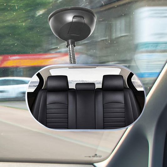 Universal Car Baby Mirror – 360° Adjustable Wide Angle Convex Rearview Mirror with Suction Cup for Rear-Facing Seats, HD Car Interior Safety Mirror for Viewing Backseat Passengers (1PC)