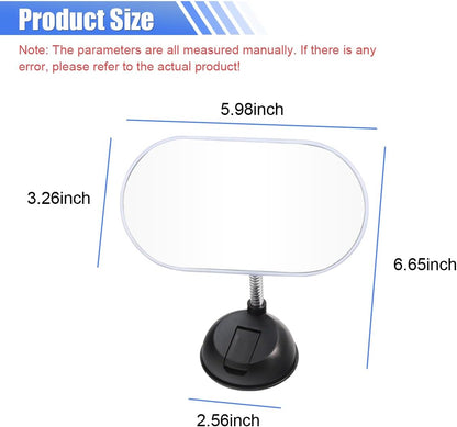 Universal Car Baby Mirror – 360° Adjustable Wide Angle Convex Rearview Mirror with Suction Cup for Rear-Facing Seats, HD Car Interior Safety Mirror for Viewing Backseat Passengers (1PC)