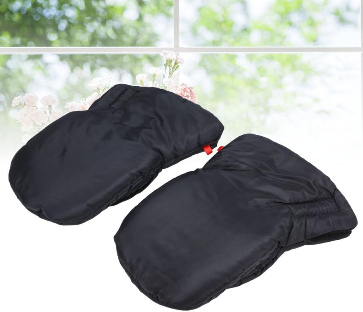 Stroller Hand Muff Pair Outdoor Winter Windproof Gloves Black