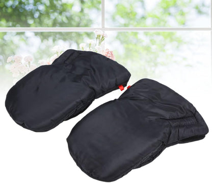 Stroller Hand Muff Pair Outdoor Winter Windproof Gloves Black