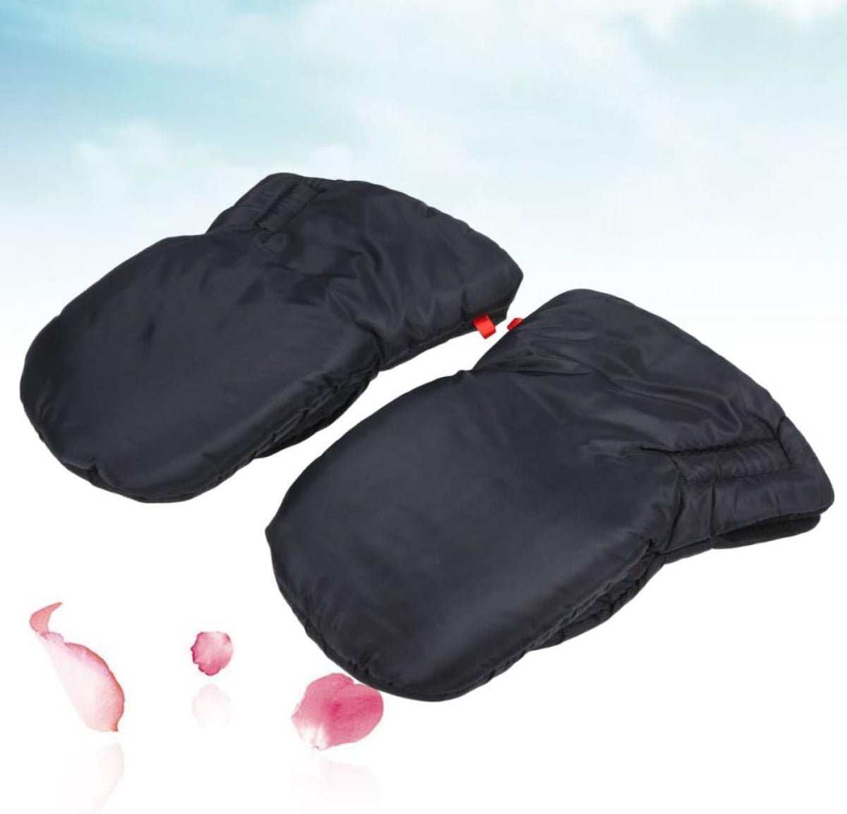 Stroller Hand Muff Pair Outdoor Winter Windproof Gloves Black
