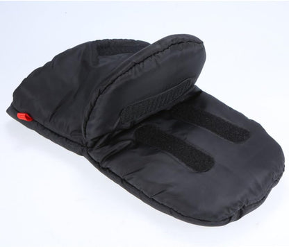Stroller Hand Muff Pair Outdoor Winter Windproof Gloves Black
