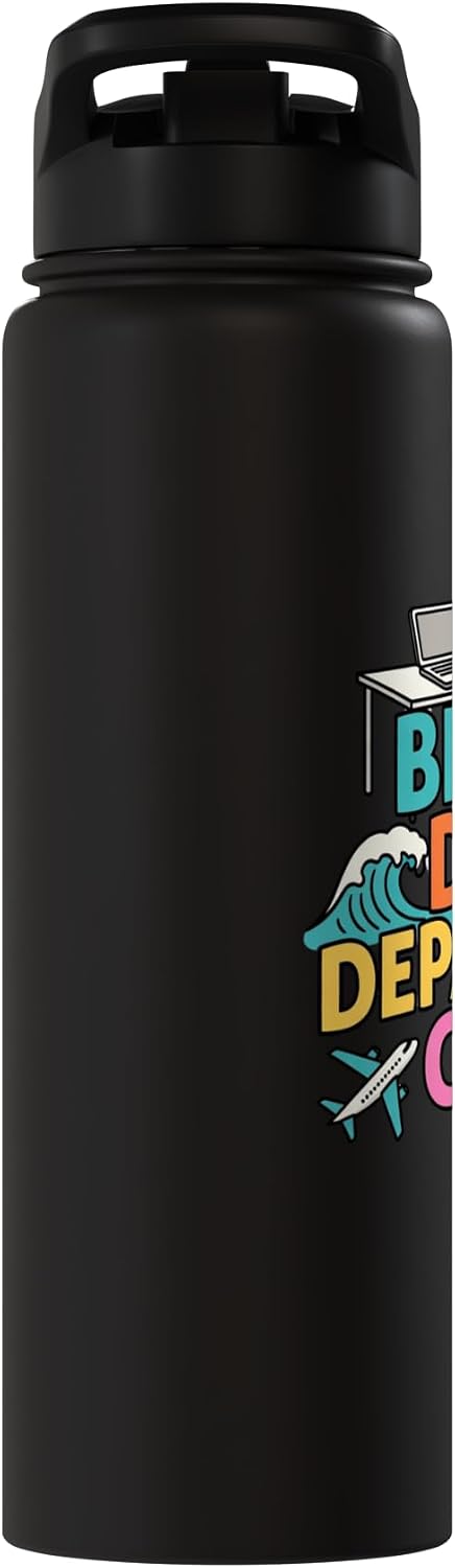 Beach Desk Departure Club Travel Work Lifestyle Stainless Steel Insulated Water Bottle