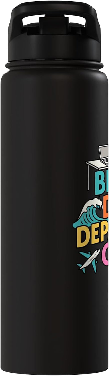 Beach Desk Departure Club Travel Work Lifestyle Stainless Steel Insulated Water Bottle