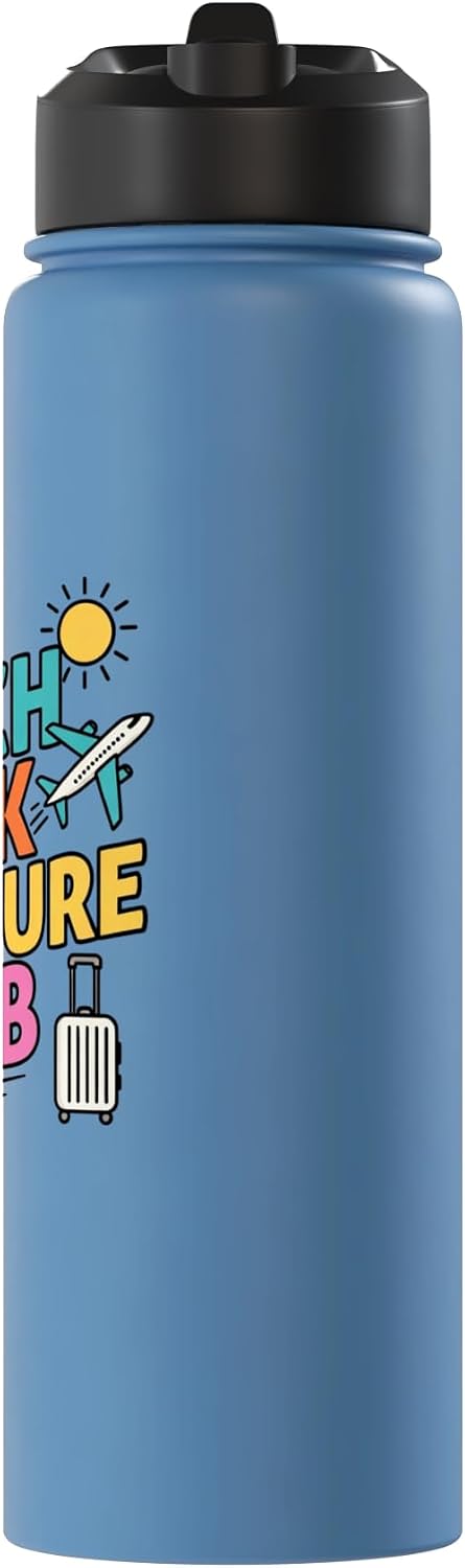Beach Desk Departure Club Travel Work Lifestyle Stainless Steel Insulated Water Bottle