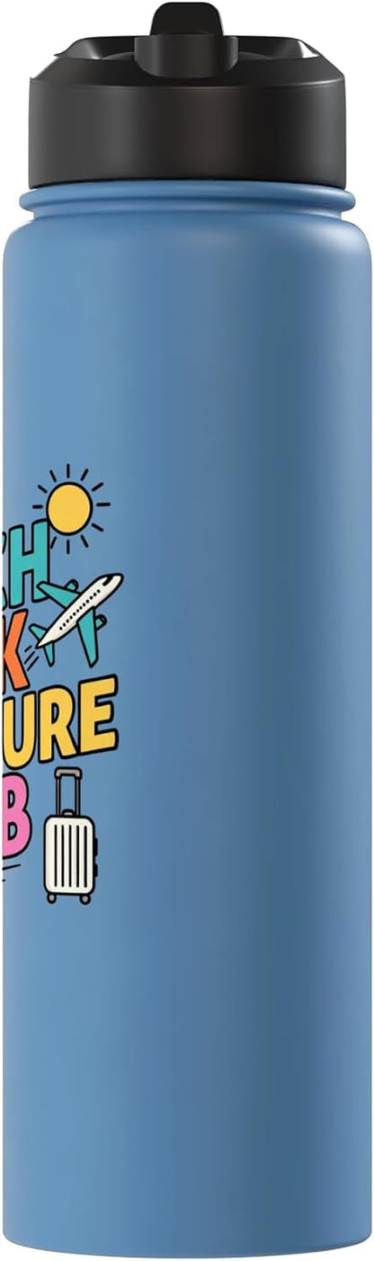 Beach Desk Departure Club Travel Work Lifestyle Stainless Steel Insulated Water Bottle