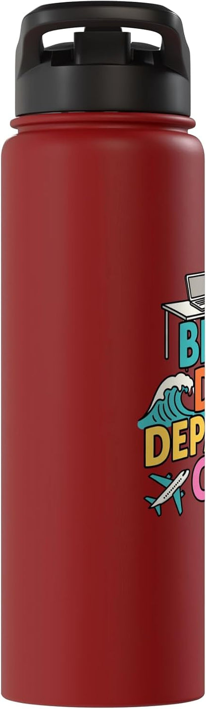 Beach Desk Departure Club Travel Work Lifestyle Stainless Steel Insulated Water Bottle