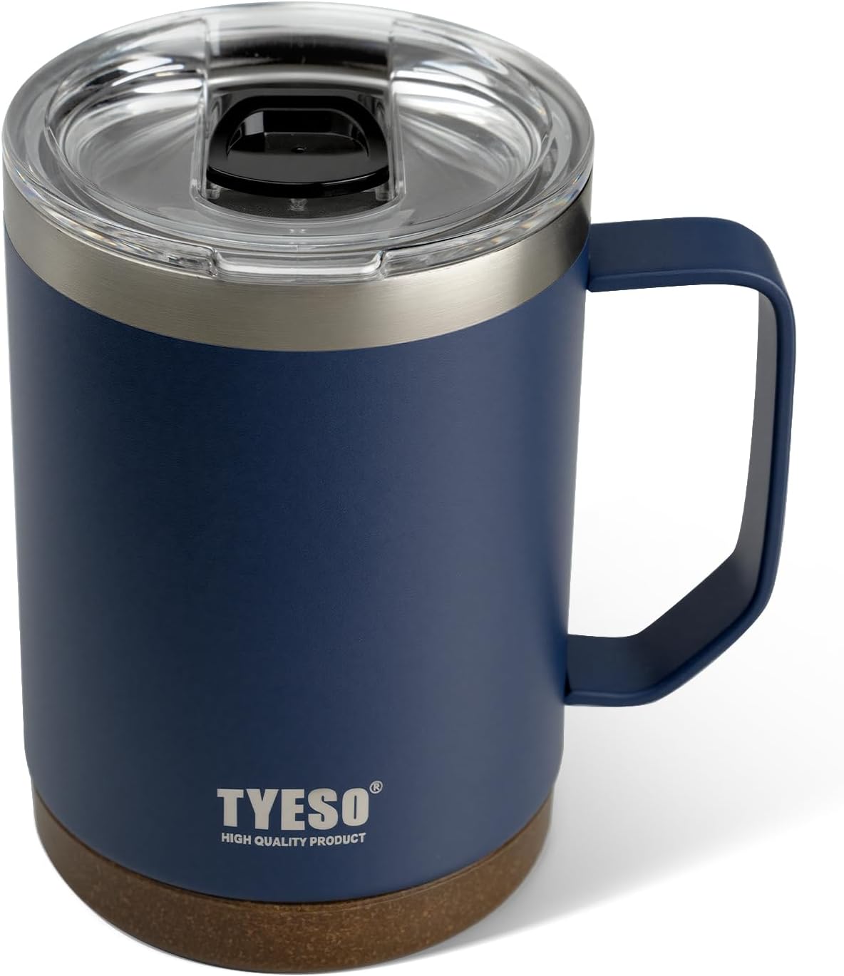 18 Oz Stainless Steel Purple Coffee Mug with Handle and Lid – Double Wall Vacuum Insulated Travel Cup for Hot & Cold Drinks – Durable Metal Coffee Tumbler for Home, Office & Camping