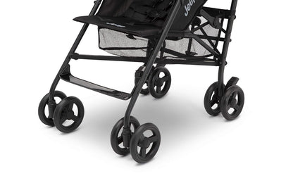 Jeep PowerGlyde Plus Stroller Lightweight Travel Stroller with Smoothest Ride, Aluminum Frame, 4-Position Recline, Extra Large Storage Basket, Black