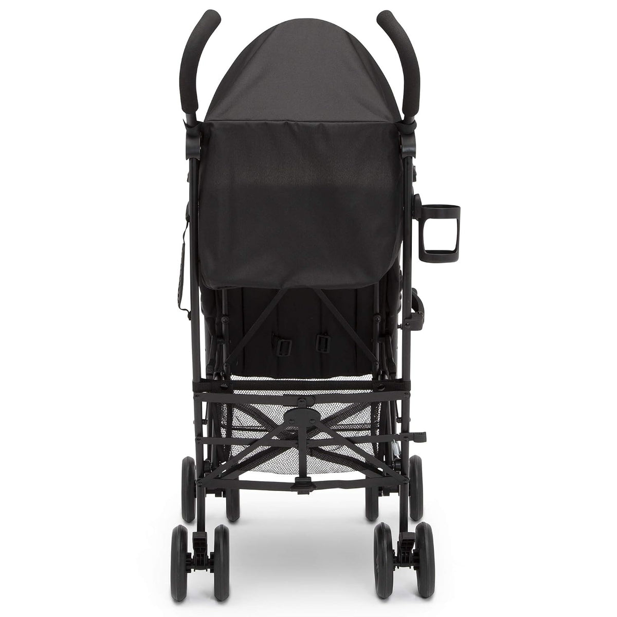 Jeep PowerGlyde Plus Stroller Lightweight Travel Stroller with Smoothest Ride, Aluminum Frame, 4-Position Recline, Extra Large Storage Basket, Black