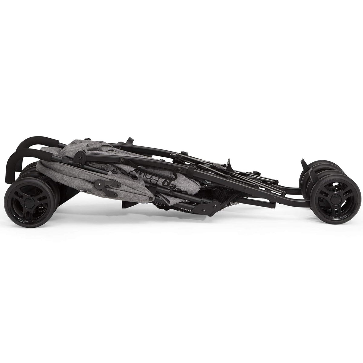 Jeep PowerGlyde Plus Stroller Lightweight Travel Stroller with Smoothest Ride, Aluminum Frame, 4-Position Recline, Extra Large Storage Basket, Black