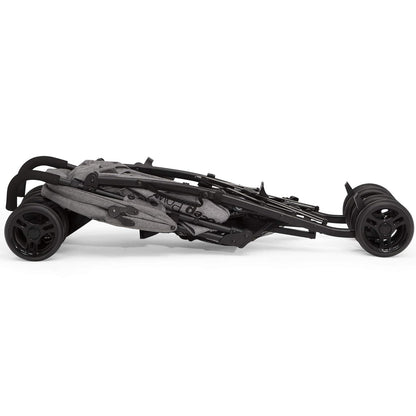 Jeep PowerGlyde Plus Stroller Lightweight Travel Stroller with Smoothest Ride, Aluminum Frame, 4-Position Recline, Extra Large Storage Basket, Black