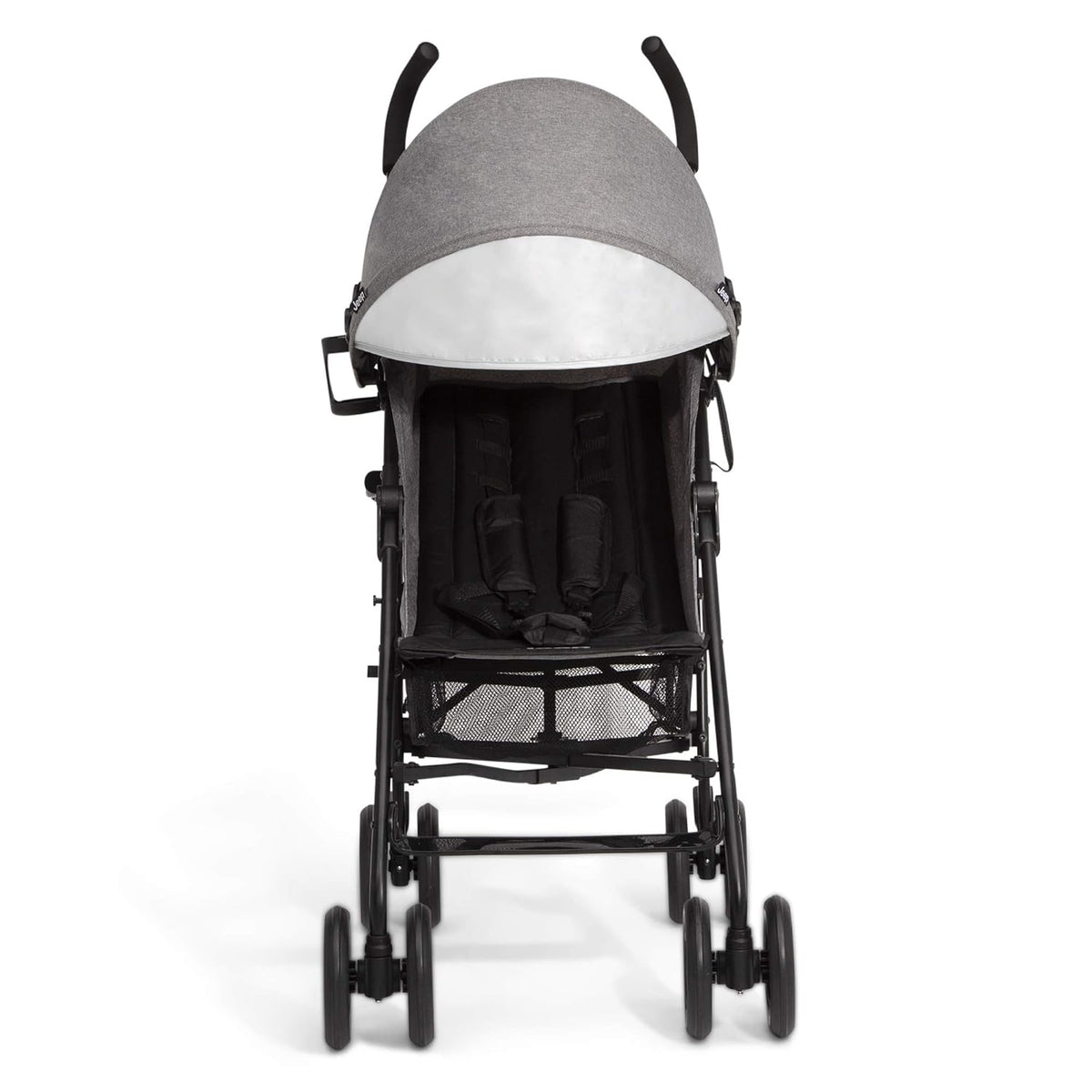 Jeep PowerGlyde Plus Stroller Lightweight Travel Stroller with Smoothest Ride, Aluminum Frame, 4-Position Recline, Extra Large Storage Basket, Black
