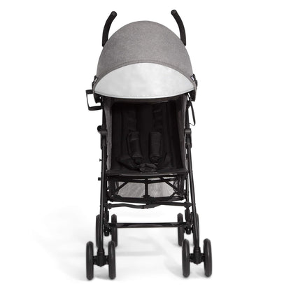 Jeep PowerGlyde Plus Stroller Lightweight Travel Stroller with Smoothest Ride, Aluminum Frame, 4-Position Recline, Extra Large Storage Basket, Black