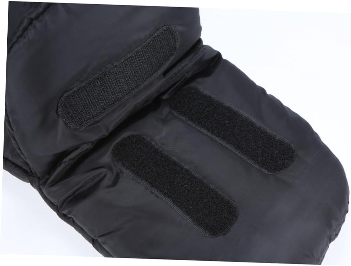 Windproof Winter Stroller Gloves Thick Hand Muffs for Parents Outdoor Cold Weather Protection Black
