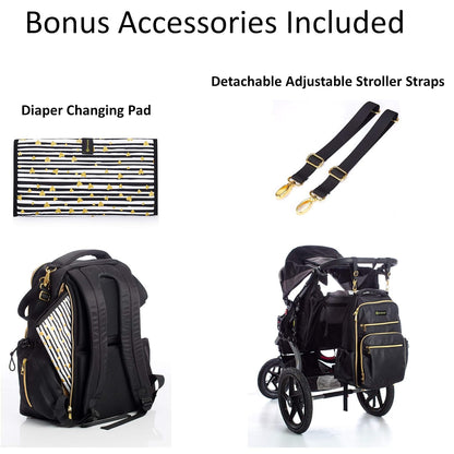 Diaper Bag Travel Backpack for Women: Large Water Repellent Bags for Mom and Baby