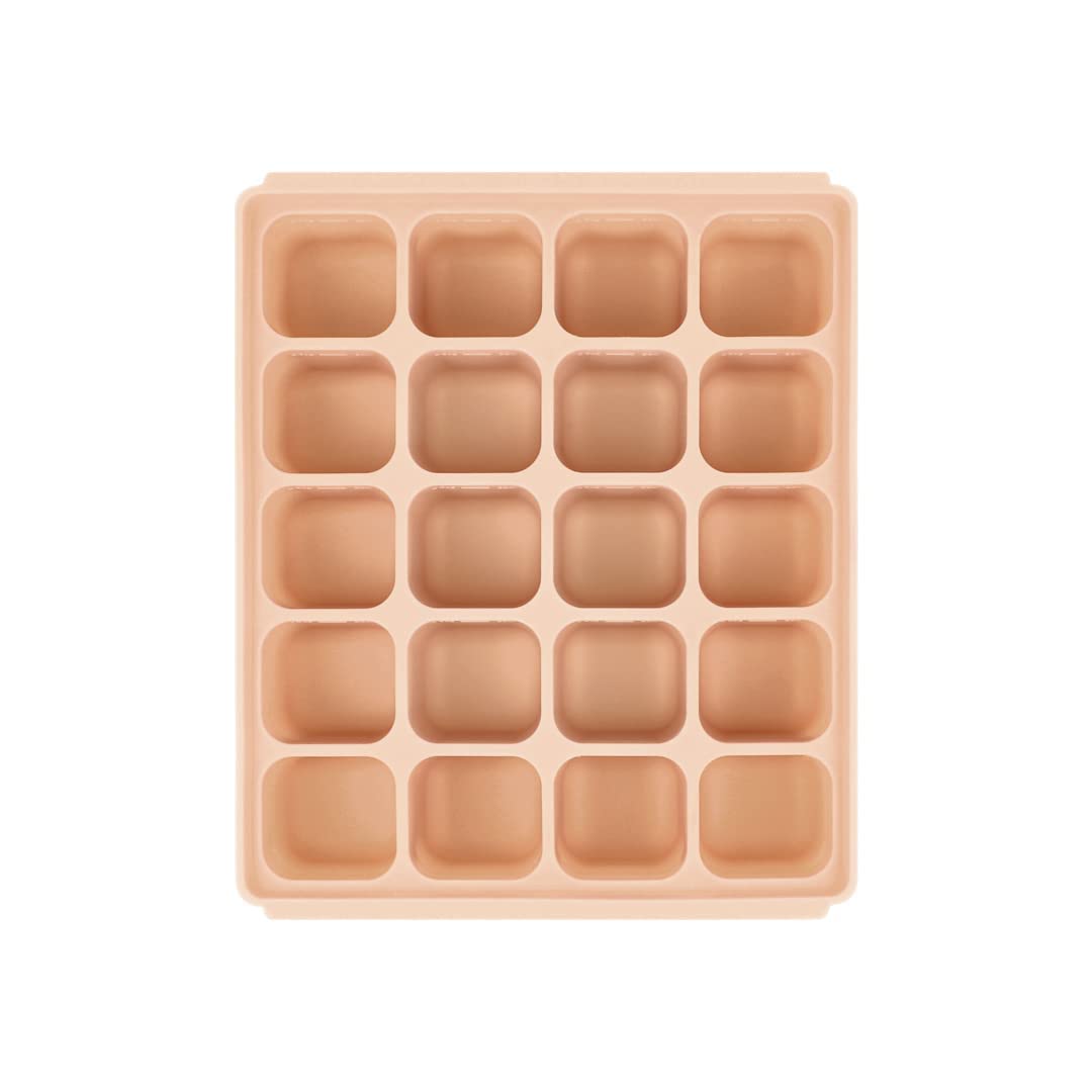 Baby Food Storage Silicone Cubes with Clip-On Lid Freezer Tray Baby Food Soups Purees Ice Easy and Safe Design Made in Korea (12 Ocean Blue)