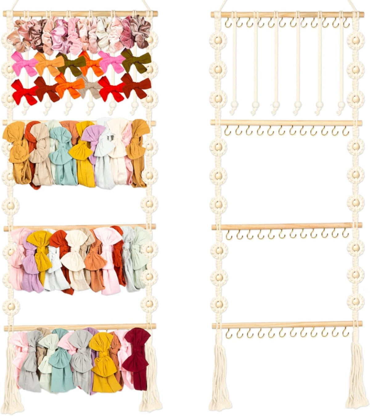 Bow Holder for Girls Hair Bows - Bow Organizer for Girls, Wall-Mounted Baby Headband Organizer, Headband Holder for Baby Girl