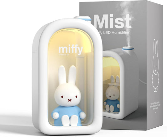 X Miffy Cool Mist Humidifier - Ultrasonic Quiet, Mini Cute Humidifier with Night Light, 380ml Humidifiers for Bedroom/Babies Nursery/Office