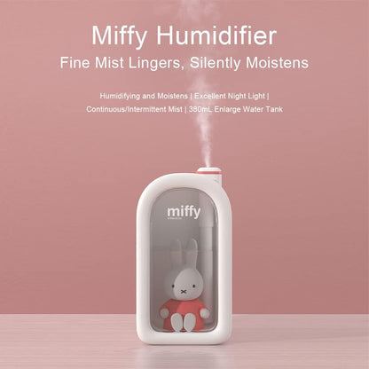 X Miffy Cool Mist Humidifier - Ultrasonic Quiet, Mini Cute Humidifier with Night Light, 380ml Humidifiers for Bedroom/Babies Nursery/Office