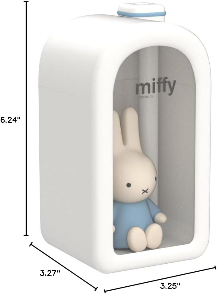 X Miffy Cool Mist Humidifier - Ultrasonic Quiet, Mini Cute Humidifier with Night Light, 380ml Humidifiers for Bedroom/Babies Nursery/Office