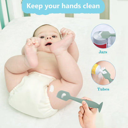 Baby Diaper Cream Spatula, 4 Pack Butt Paste Spatula for Diaper Rash