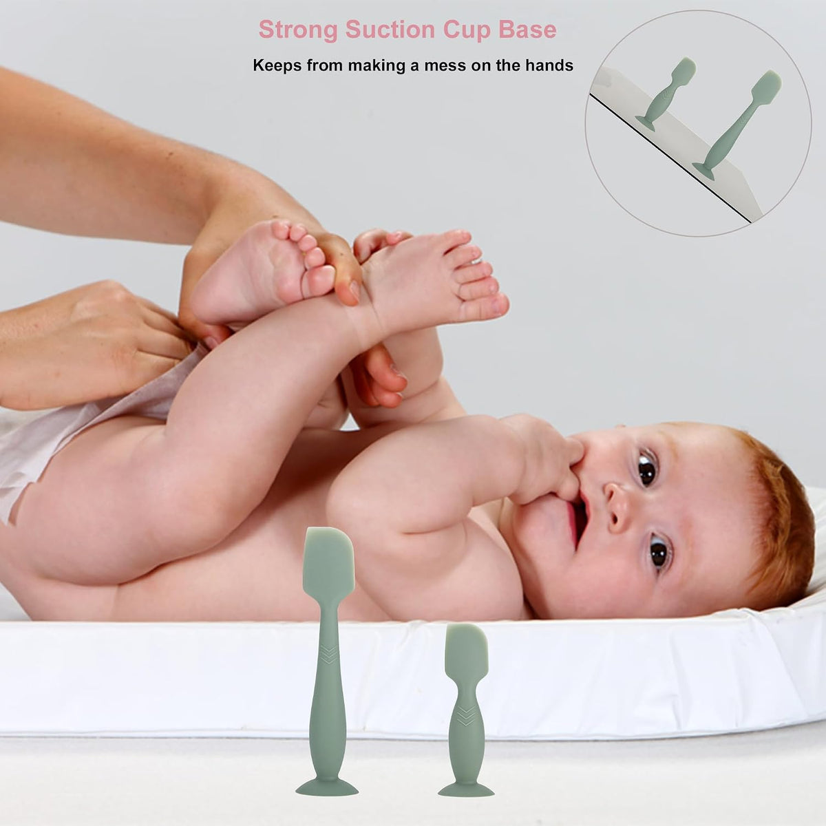 Baby Diaper Cream Spatula, 4 Pack Butt Paste Spatula for Diaper Rash