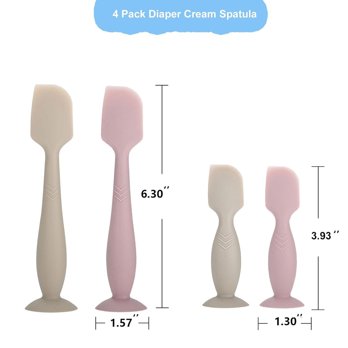 Baby Diaper Cream Spatula, 4 Pack Butt Paste Spatula for Diaper Rash
