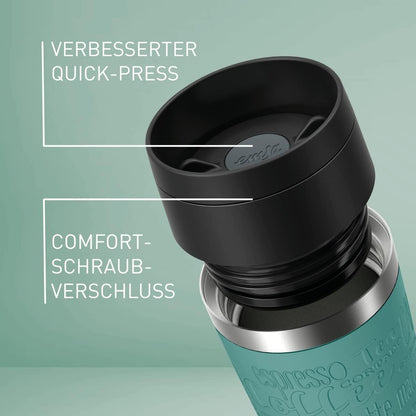 N20210 Travel Mug Classic Insulated Tumbler 0.36 L Stainless Steel with Comfort Screw Closure 4 Hours Hot 8 Hours Cold 100% Leakproof Dishwasher Safe 360° Opening Colour