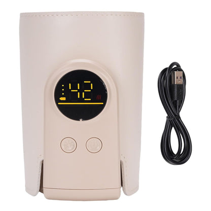 Portable Bottle Warmer Rechargeable Fast Heating 6 Gears 38C to 50C Auto Off Even Heat for Travel Outdoor