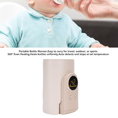 Portable Bottle Warmer Rechargeable Fast Heating 6 Gears 38C to 50C Auto Off Even Heat for Travel Outdoor