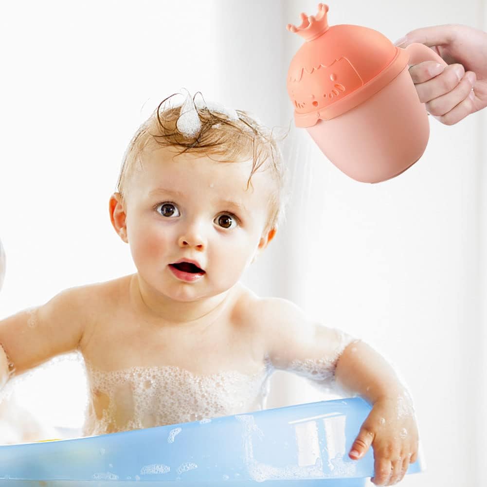 Baby Rinse Cup, Cute Whale Baby Bath Rinser Baby Rinser Pail Shampoo Rinser, Newborn Bath Shower Wash Hair Cup for Rotecting Infant Eyes