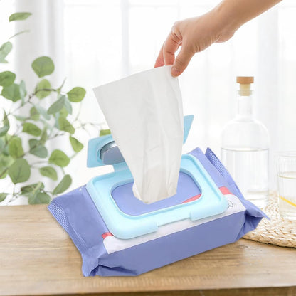 Baby Wipe Warmer, Wipe Warmer Thermostat Temperature Double Layers Cover Portable USB Wet Wipe Heater for Home,Light Blue